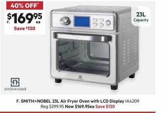 Smith+nobel 23l air fryer oven with lcd display