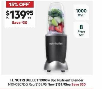 Harris Scarfe Nutri bullet 1000w 8pc nutrient blender offer