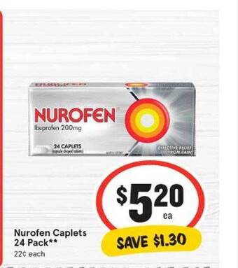 IGA Nurofen caplets 24 pack offer