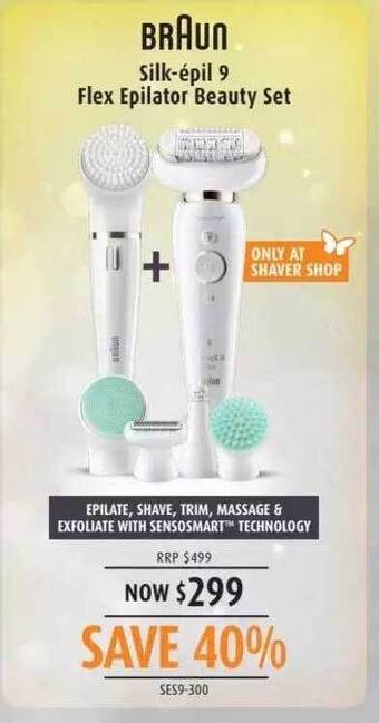 Shaver Shop Braun silk-épil 9 flex epilator beauty set offer