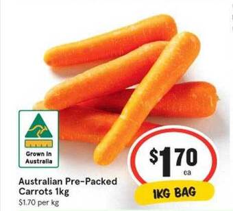 IGA Australian pré-packed carrots offer