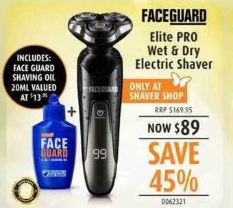 Shaver Shop Face guard elite pro wet & dry electric shaver offer