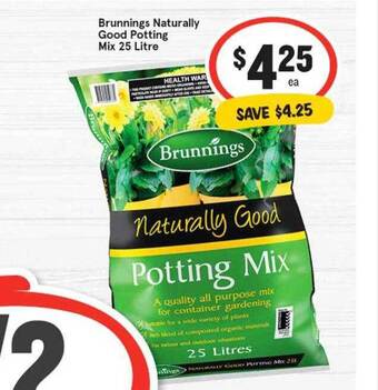 IGA Brunnings naturally good potting mix offer