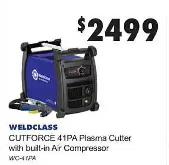 United Tools Veldclass cutforce 41pa plasma cutter with built-in air compressor offer