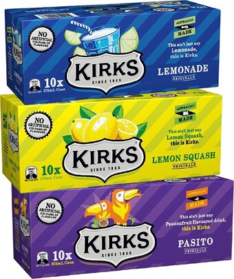 BIG W Kirks 10-pack can varieties 375ml offer