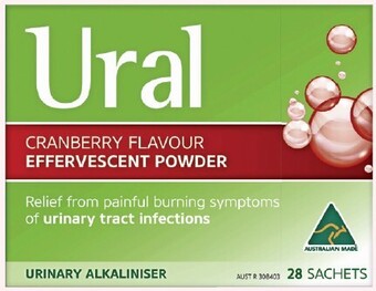 Pharmacy Best Buys Ural cranberry flavour effervescent powder 28 sachets offer
