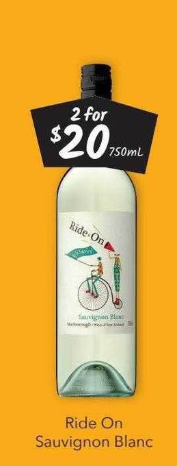 Cellarbrations Ride on sauvignon blanc offer