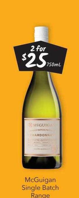 Cellarbrations Mcguigan single batch range offer