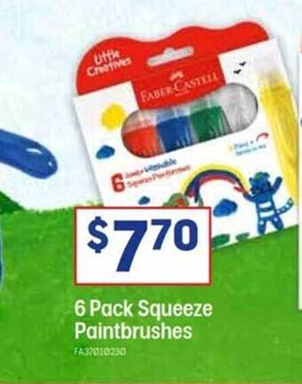 6 pack squeeze paintbrushes