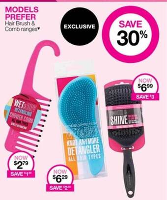 Priceline Models prefer hair brush&comb ranges offer