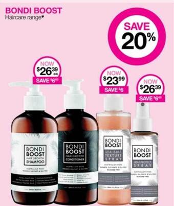 Priceline Bondi boost haircare range offer