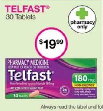 Priceline Telfast 30 tablets offer