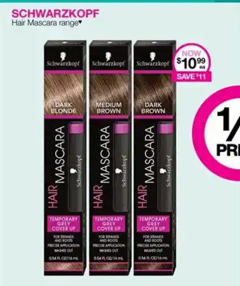 Priceline Schwarzkopf hair mascara range offer