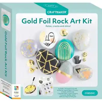 Kmart Craft maker gold foil rock art kit - classic offer