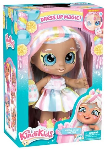 Kmart Kindi kids dress up magic marsha mello unicorn face paint reveal doll offer