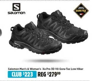 Anaconda Salomon men's & women's xa pro 3d v8 gore-tex low hiker offer