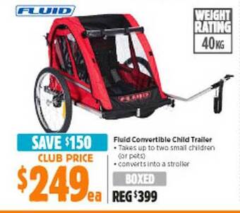 Anaconda Fluid convertible child trailer offer