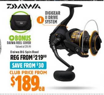 Anaconda Daiwa bg spin reel offer