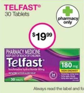 Priceline Telfast 30 tablets offer