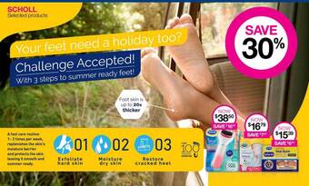 Priceline Scholl selected products offer