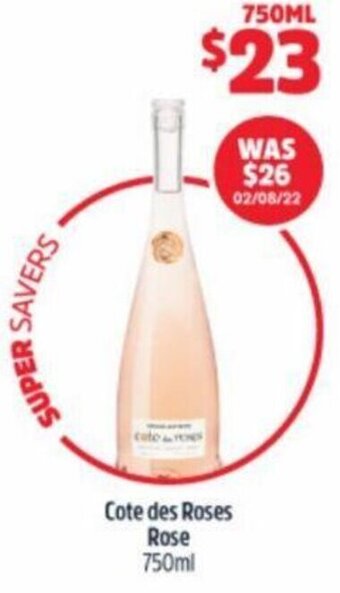 BWS Cote des Roses Rose 750ml offer