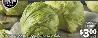 Friendly Grocer Iceberg Lettuce offer