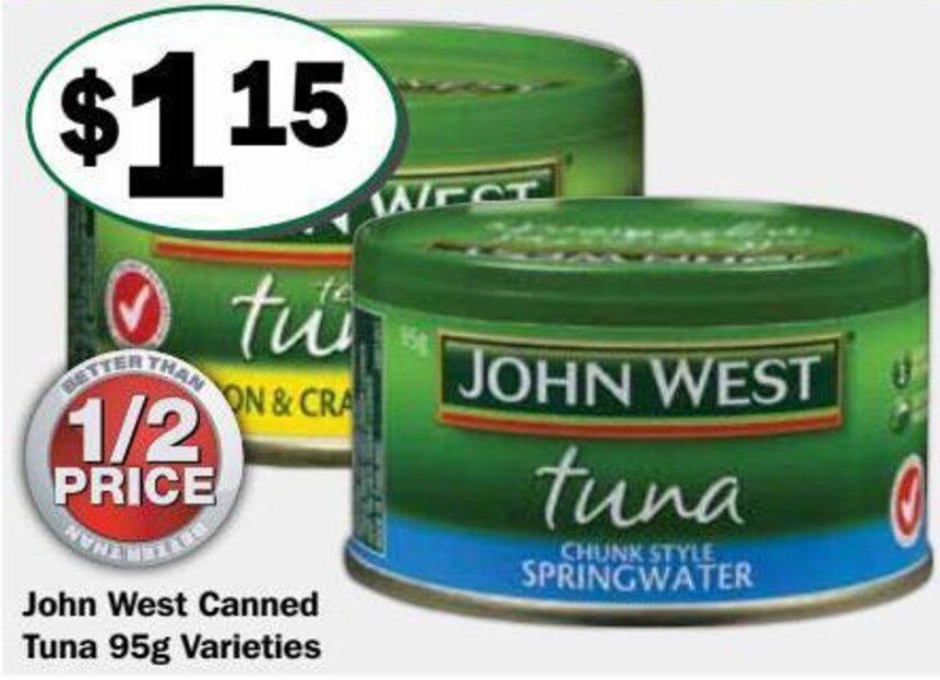 John West Canned Tuna 95g offer at Friendly Grocer