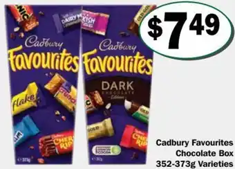 Cadbury Favourites Chocolate Box 352-373g