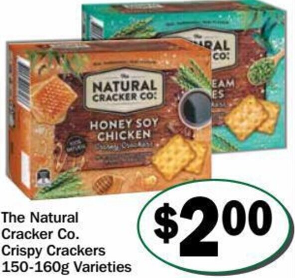 The Natural Cracker Co. Crispy Crackers 150160g offer at Friendly Grocer