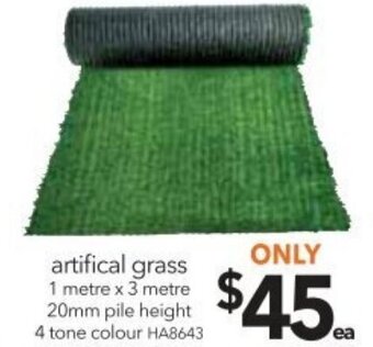 Cheap as Chips Artificial Grass 1 metre x 3 metre, 20mm offer