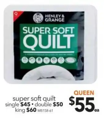 Cheap as Chips Super Soft Quilt, Queen offer