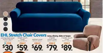 Cheap as Chips EHL Stretch Chair Covers, 3 Seater Couch offer