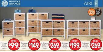 Cheap as Chips 4 Drawer Chest 73x30x57cm offer