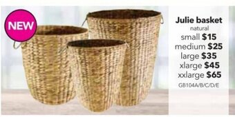 Cheap as Chips Julie Basket, Medium offer