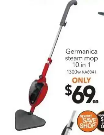 Cheap as Chips Germanica Steam Mop 10 in 1, 1300w offer