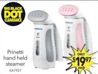 Cheap as Chips Prinetti Hand Held Steamer offer