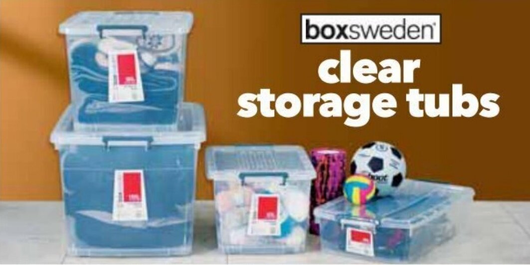 Clear Storage Tubs, 40 Litre Underbed offer at Cheap as Chips