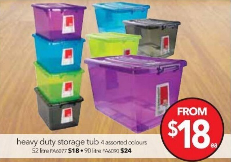 Heavy Duty Storage Tub 52 Litre offer at Cheap as Chips