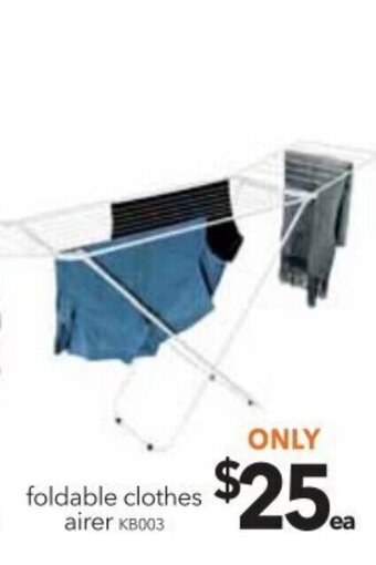 Cheap as Chips Foldable Clothes Airer offer