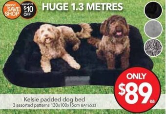 Cheap as Chips Kelsie Padded Dog Bed 130x100x15cm offer