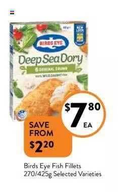 Foodworks Birds eye fish fillets offer