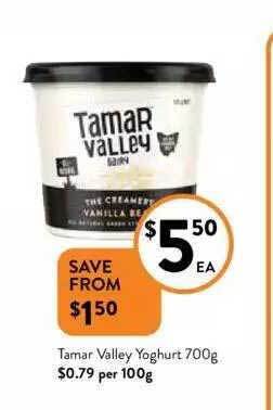 Foodworks Tamar valley yoghurt offer