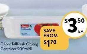 Foodworks Décor tellfresh oblong container offer