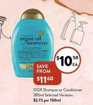 Foodworks Ogx shampoo or conditioner offer