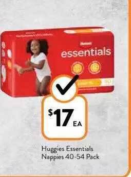 Foodworks Huggies essentials nappies offer