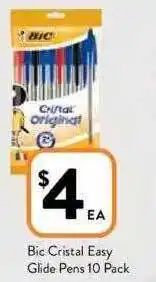 Foodworks Bic cristal easy glide pens offer