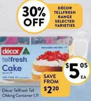 Foodworks Décor tellfresh tall oblong container offer