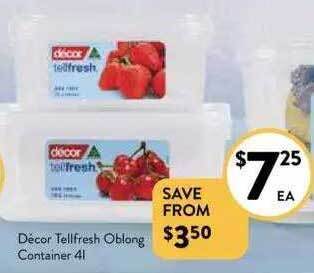 Foodworks Décor tellfresh oblong container offer