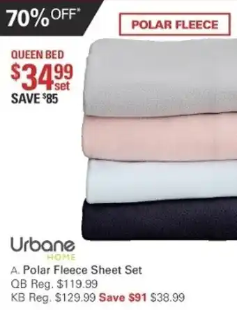 Harris Scarfe Urbane Polar Fleece Sheet Set (Queen Size) offer