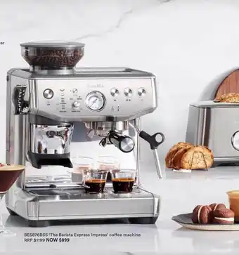 David Jones Breville 'the barista express impress' coffee machine rrp offer